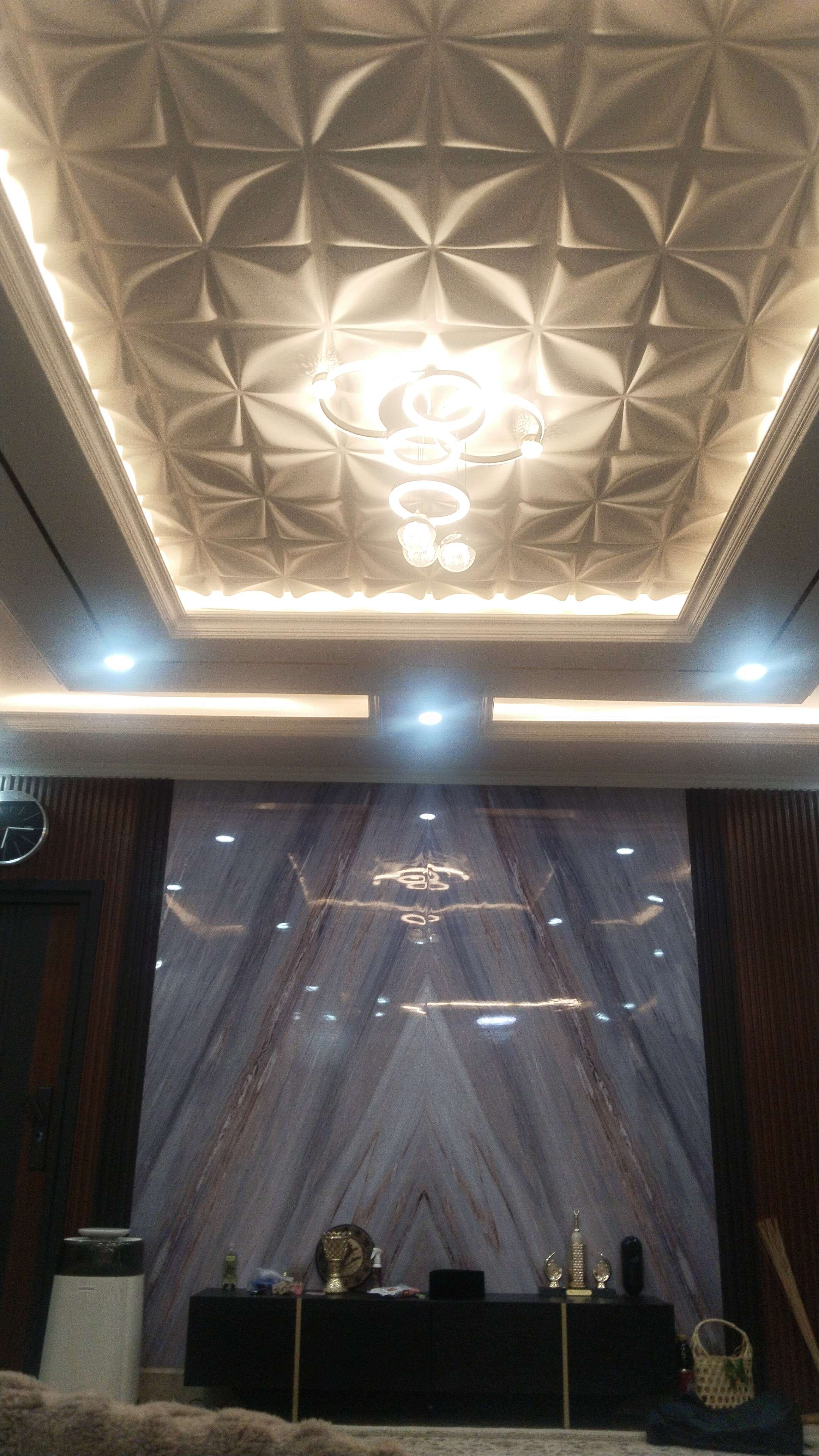 Plafon pvc terpasang dan wpc walboard uv marmer