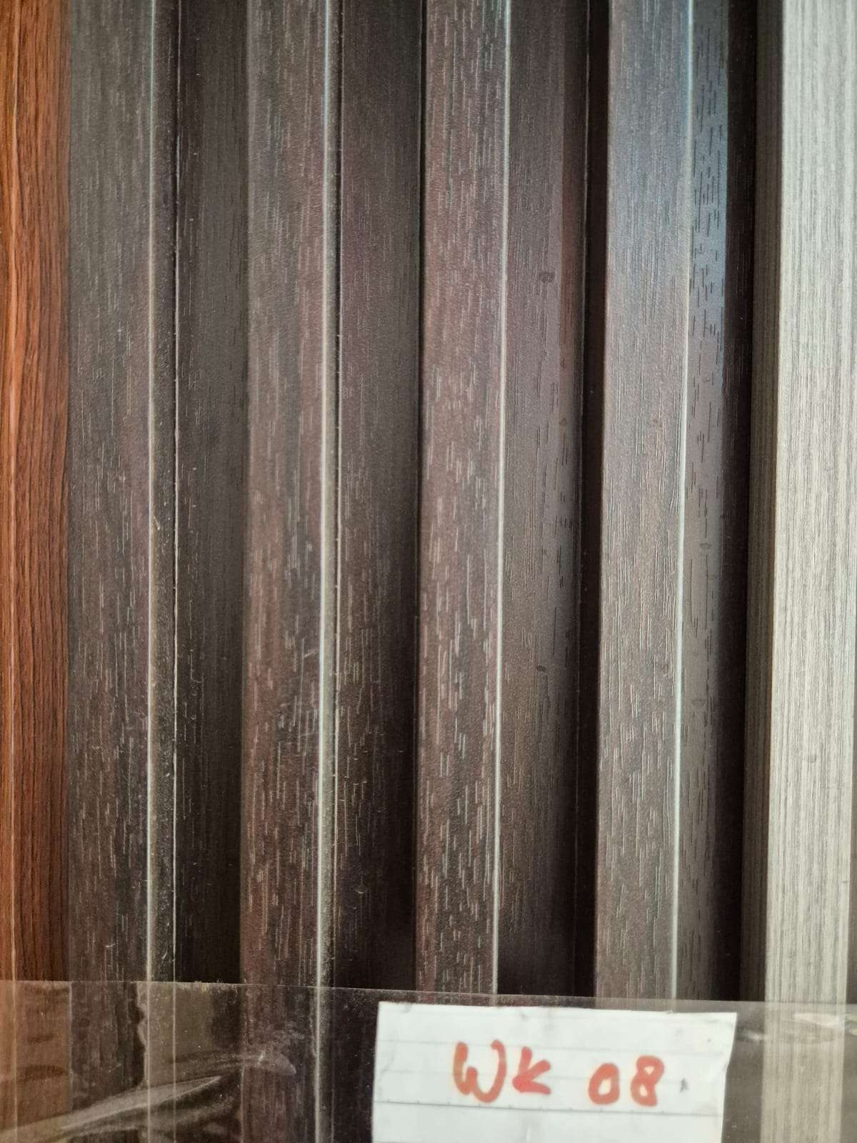 WPC Wall Panel Fluted Motif Kayu Coklat Gelap / Espresso (WK 08)