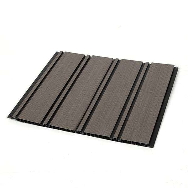 WPC Wall Panel Fluted Motif Abu-abu Gelap (Dark Grey)
