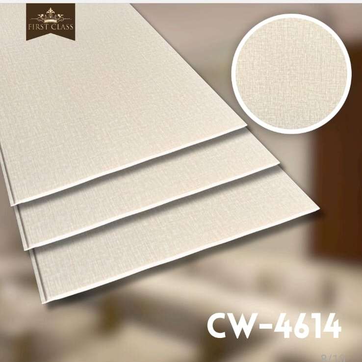 Plafon PVC Motif Polos Cream Bertekstur (CW-4614)